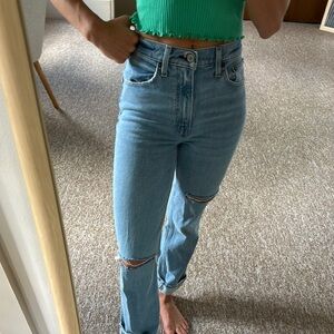 Abercrombie & Fitch High Rise Light Blue Jeans